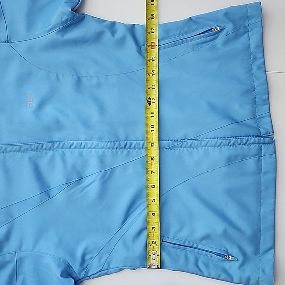 FILA Women's Sky Blue Mesh Lined Lightweight Zip Up Windbreaker Jacket Size S - Picture 14 of 16